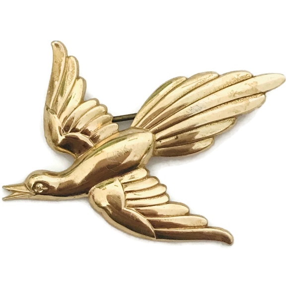 Forstner Sterling Vermeil Flying Long Tail - Picture 2 of 7